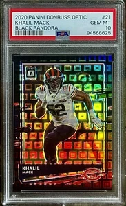 2020 Optic #21 Black Pandora /25 Khalil Mack PSA 10 Gem Mint 4xALL PRO POP 2 - Bild 1 von 7