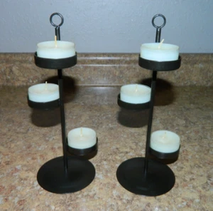 2 Partylite Universal Tealight Trees Matte Brown Retired P9615 - Picture 1 of 9