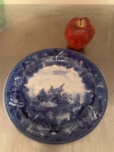 Very Nice Vintage Flowblue Plate of Washington Crossing the Delaware - AOx - Picture 1 of 2