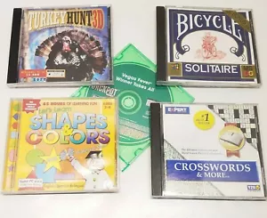 5 VTG PC Games CDs Lot 90s/2000s Crossword, Vegas Jackpot, Solitaire, Hunting + - Picture 1 of 12