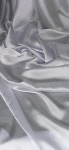 Tela satinada blanca Charmeuse 58"" precio por metro - Imagen 1 de 2