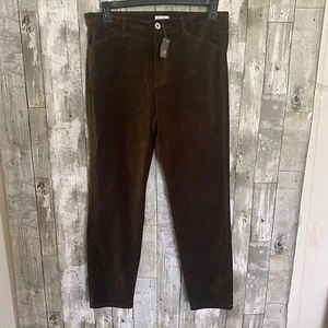 Neu mit Etikett J. Jill tiefolivgrüne Samt Skinny Hose 12 - Bild 1 von 5