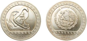 Mexico 1992 Mo 100 Pesos Silver (.999) BU - Picture 1 of 1
