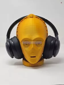 Star Wars C3PO Headphone Headset  Stand R2D2 Ally Gaming Room Decor | 3D Printed - Picture 1 of 6