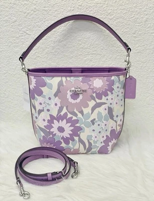 Bolso de Mano Coach Maggie Pequeño con Estampado Floral en Marfil Multi Nuevo con Etiquetas CBM08 Foto 1 de 4