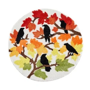 Fall Maple Leaves Bath Mat Non Slip Washable 2ft Fall Colored Halloween - Picture 1 of 8