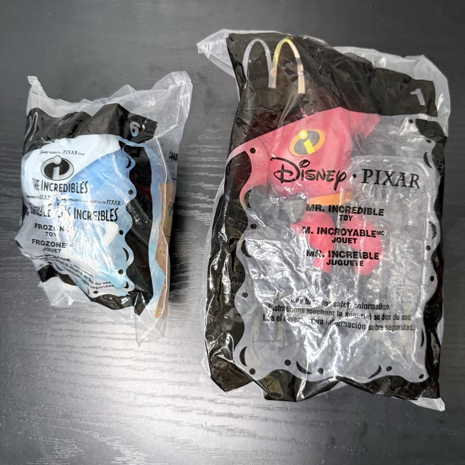 Disney The Incredibles Mr. Incredible And Frozone 2004 McDonalds Happy Meal Toy