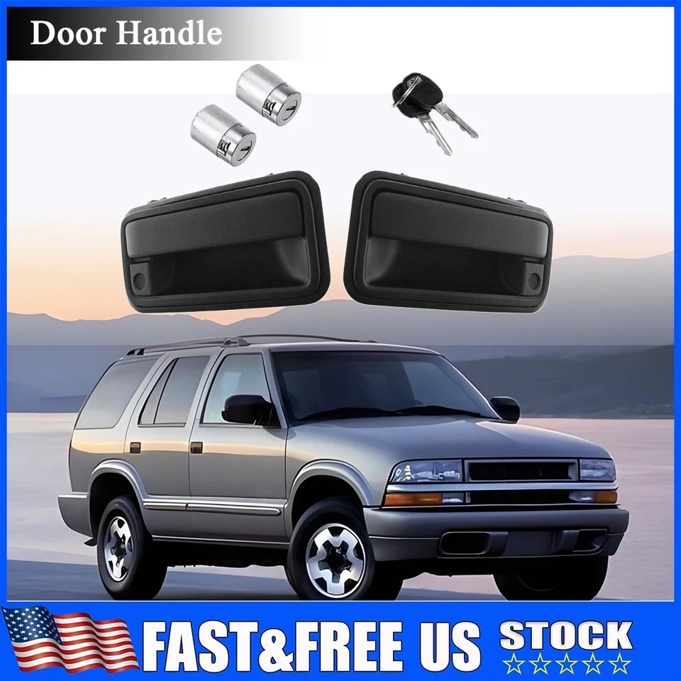 Par de manijas de puerta exteriores con cilindro de bloqueo para Chevy/GMC 1500-3500 88-94 15742229 Foto 1 de 4