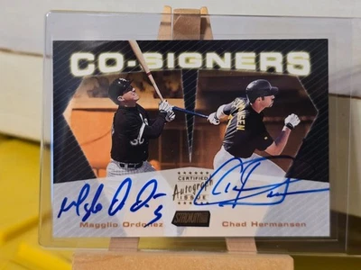 2000 Stadium Club Co-Signers Dual Auto #CO11 Magglio Ordonez & Chad Hermansen - Image 1 of 2