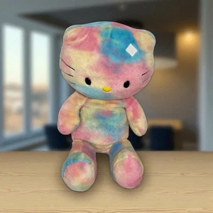 Build A Bear Hello Kitty Pastel Tie Dye Cat Plush 19" No Bow 2014 Retired - Picture 1 of 7