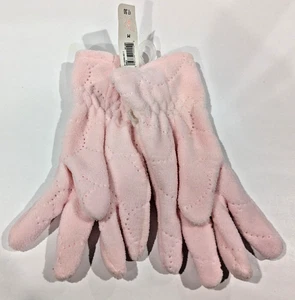 Old Navy Girl's Pink Perforated Fleece Gloves - Size M - NWT - Picture 1 of 3