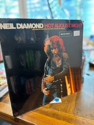 SEALED 1972 2xLP Neil Diamond "Hot August Night" Gatefold MCA-2 8000 Live PROMO - Image 1 of 4