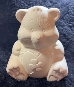 Vintage Care Bears Sparschwein Keramik Sammler Good Luck Bear selber bemalen - Bild 1 von 4