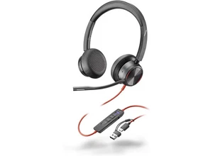 Plantronics Poly Blackwire 8225 USB-C & USB-A Stereo Headset w/Case inc VAT - Afbeelding 1 van 3