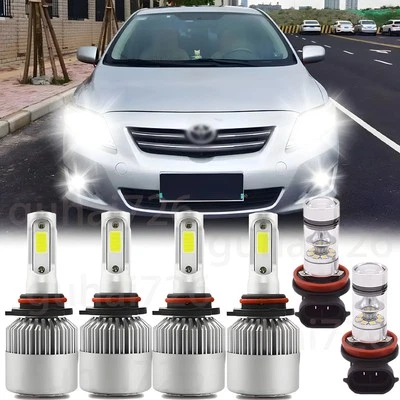 Paquete combinado de 6 faros LED y faros antiniebla para Toyota Corolla 2009-2013 Foto 1 de 4