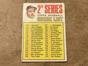 1967 Topps Baseball Second Series Checklist #103 Mickey Mantle - Very Good - Picture 1 of 2