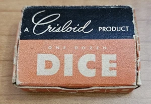 Vintage Crisloid 10 Green Lucite 1-2 Zoll Würfel = Box noch intakt - Bild 1 von 3