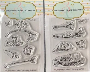 Nuovo timbro in gomma COLORADO CRAFT MINUSCOLI UCCELLINI BACCHE & TB WORMS spedizione gratuita USA - Foto 1 di 5