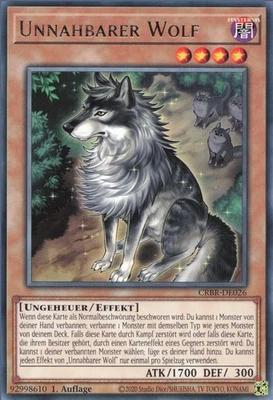 YuGiOh Unnahbarer Wolf CRBR-DE026 Rare Deutsch Neu 1st - Bild 1 von 2