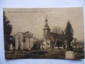 AK Guttentag Oberschlesien Valentin-Kirche mit Friedhof - Bild 1 von 2