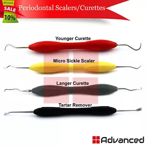 Micro Sichel Scaler Jüngere Kürette Parodontal Scaler/Küretten Silikongriff - Bild 1 von 6