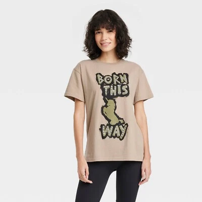 Women's Lady Gaga Born This Way Short Sleeve Graphic T-Shirt - Beige Small - Image 1 of 4