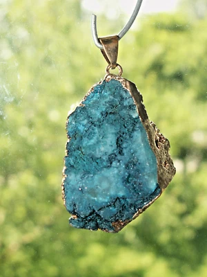 QUARZ DRUSE  GEODE  Anhänger   Einzigartig / NEU! - Bild 1 von 3