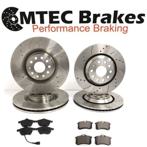 Skoda Octavia VRS mk1 Drilled Grooved Front & Rear Brake Discs plus Pads - Picture 1 of 6