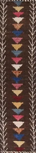 Thick-Plush Moroccan Berber Geometric Handmade WOOL Runner Rug 2' 6'' x 12' 5'' - Picture 1 of 12