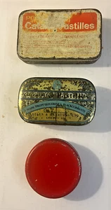 3 VINTAGE ALTE DOSEN 2 PASTILLEN & 1 OLIVETTI SCHREIBMASCHINEN FARBBAND LEER (503A) - Bild 1 von 8