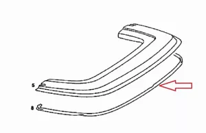 /629/ Mercedes-Benz Gasket Hood Enclosure Verdeckgummi Cabriolet R107 W107 Sl - Picture 1 of 3