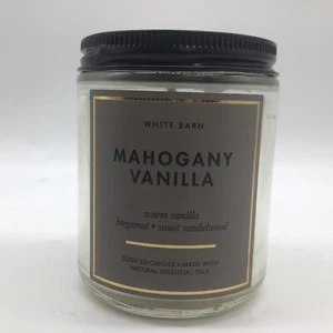 Bath & Body Works White Barn Mahogany Vanilla Single Wick Mason Jar Candle 7 oz - Picture 1 of 7
