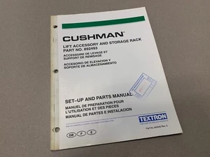 Cushman 892493 Lift Accessory Storage Rack Parts Manual TD-1500 TD1000 Envirojet - Picture 1 of 1
