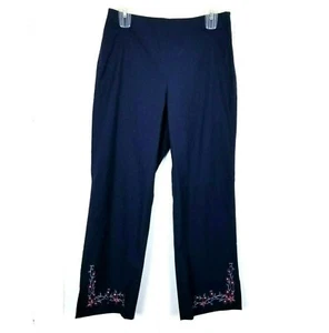 Ann Taylor Pants Women Size 6 Crop Vintage Embroidered Floral Vintage - Picture 1 of 11