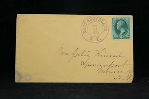 New York: East Groveland 1878 Cover, Purple Double Ring CDS, DPO Livingston Co - Picture 1 of 2