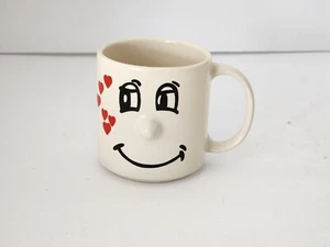 Vintage FHP 1993 Funny Face Mug with HeartsHappiness is Having A Hubby Thailand - Picture 1 of 9