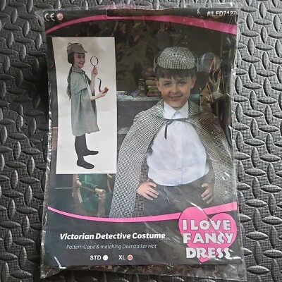 Disfraz de detective victoriano infantil Sherlock Holmes *DISFRAZ DEL DÍA MUNDIAL DEL LIBRO* Foto 1 de 4