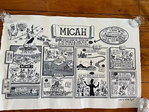 Vintage the Bible Project MICAH Black & White Instructional Religious Education - Picture 1 of 12
