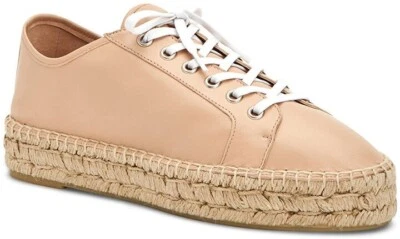 $380 Aquatalia Flyn Water Resistant Platform Espadrille Sneaker BEIGE 11 (ME18) - Image 1 of 4