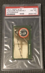 1910 TADDY & CO THEODORE ROOSEVELT Autograph Series PSA 4 GRADED TABAK CARD - Bild 1 von 2