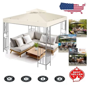 Vielseitige 10x10 Pavillon Überdachung Top für Outdoor Events - UV30+ & Wasserdicht - Bild 1 von 11