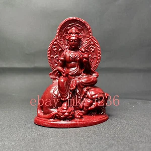 Natural cinnabar purple gold sand Samantabhadra ornament - Picture 1 of 4