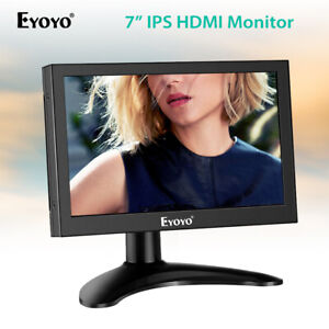 Eyoyo 7 inch IPS HDMI Monitor 1280x800 16:10 HDMI/VGA/AV Input Display Screen