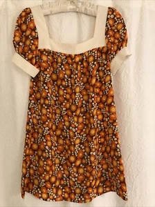 AQUA 1960’s Floral Mod Style 100% Silk Tunic or Short Dress S/XS - Picture 1 of 12