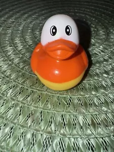 Candy Corn Halloween Rubber Duck Jeep Bath Play Office Collectable Toy 2” - Picture 1 of 5