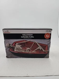 WAY TO CELEBRATE HALLOWEEN AIRBLOWN INFLATABLE 42 INCH INFLATABLE COFFIN  - Picture 1 of 12