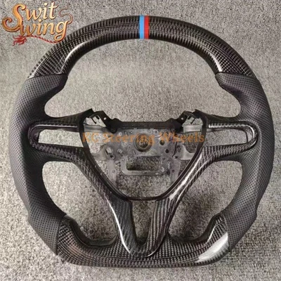 Volante de fibra de carbono personalizado para Honda Fit Jazz 2009-2014 segunda generación Foto 1 de 4