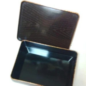 Chabitsu (cassettiera da tè), chabitsu quadrato, laccato Tsugaru, Kinmushikui (oro) - Foto 1 di 7