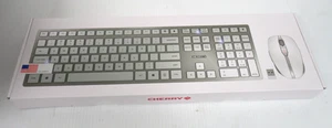 CHERRY DW 9100 Slim Desktop Combo JD-9100US-1 Sliver/White USB Hybrid - Picture 1 of 2