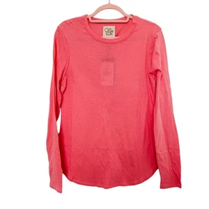 Chaser Top Womens Large Pink Long Sleeve Crew Neck Casual Basic Cotton NWT - Picture 1 of 4